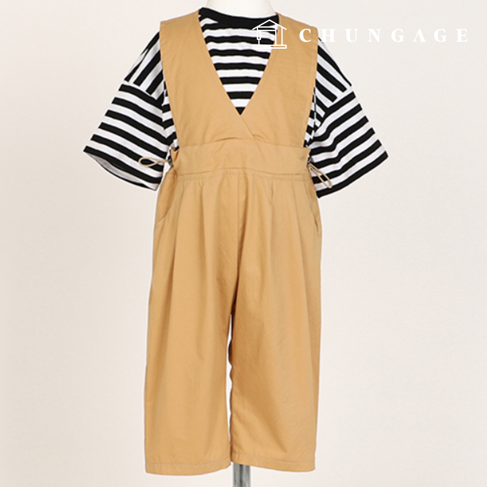 パタン子供のピンタックジャンプスーツ服を作るP1708