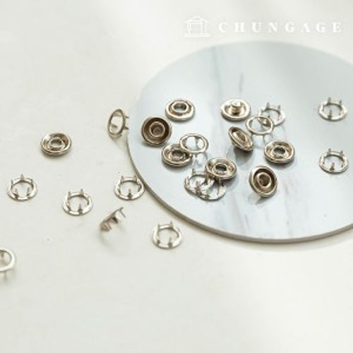 可視ドットカチカチ金属ふた真珠ジャチェットジャンパスナップシルバーボタン11mm