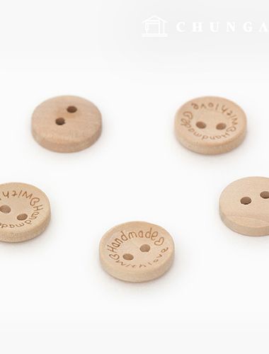 ヴィンテージウッドコートカバン小物木製ボタンハンドメイドウッドラブナチュラル82712