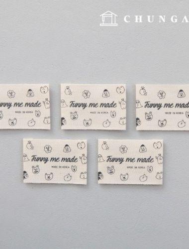 綿ラベル 両接ラベル 5個 個焼きパニミメイド KL064