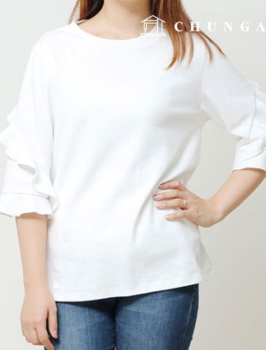 パタンレディース袖ラッフルティーシャツ服作り P587