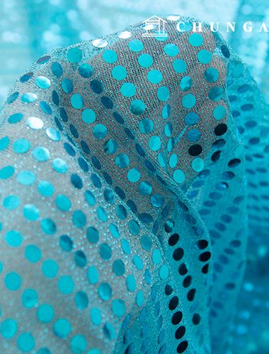 スパンコール生地キラキラ布舞台服パーティー生地ハロウィンニューイスカイ