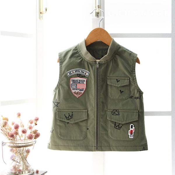 パタン子供フィールドジャケットベスト服作りP698