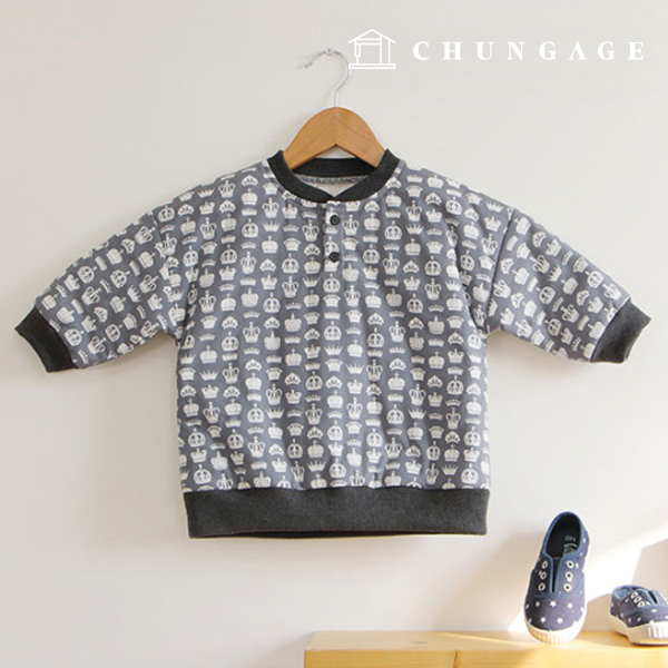 パタン子供ヘンリーネックパディングTシャツ服を作るP510