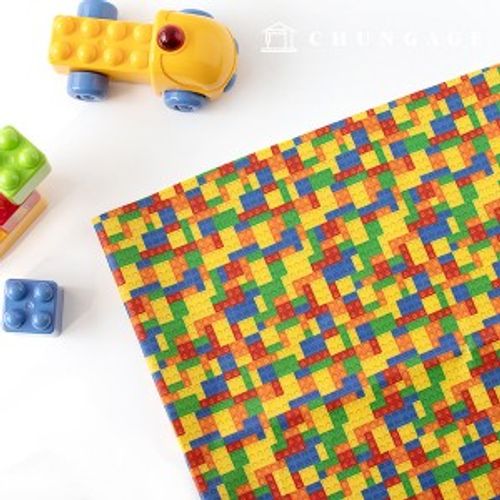 防水布ラミネート防水布DTPコットン20カウントカラーブロック