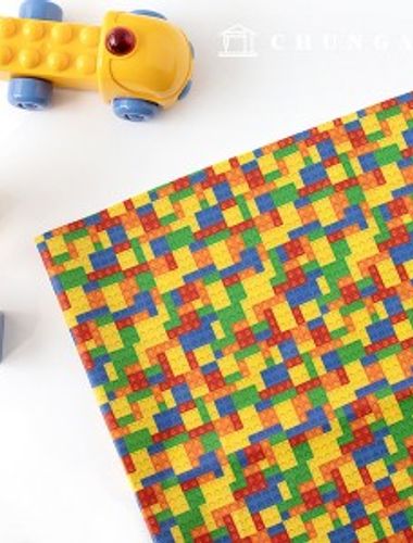 防水布ラミネート防水布DTPコットン20カウントカラーブロック