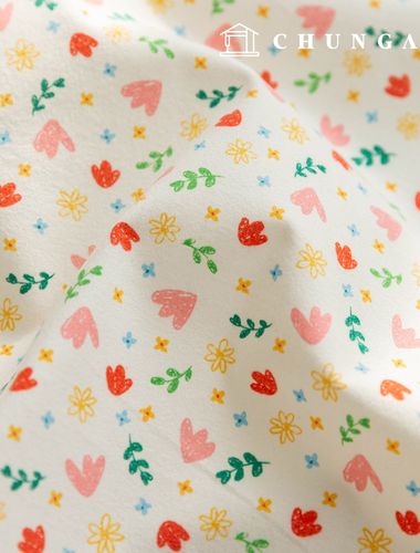 コットン起毛 極細糸 融生地 冬の花柄 花生地 20カウント プチボンボン