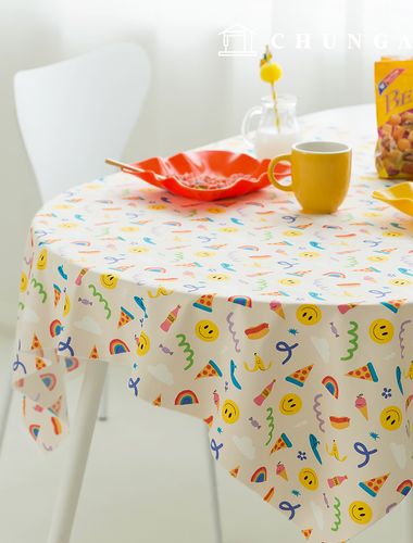 綿生地パタン生地20カウント 平織り生地スマイリー351