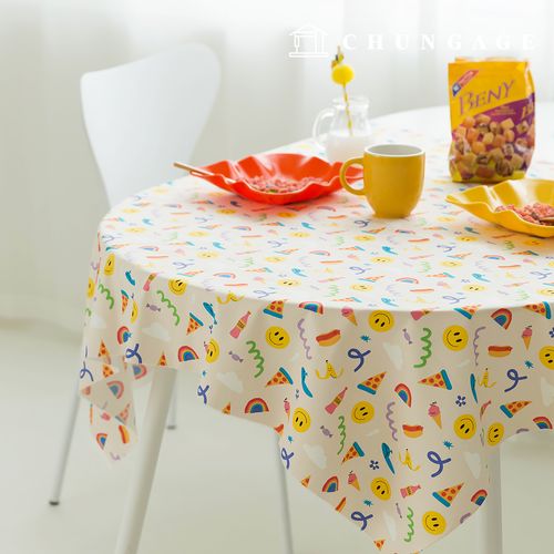 綿生地パタン生地20カウント 平織り生地スマイリー351