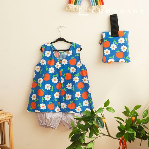 綿生地花柄フラワー果物生地20カウントフルーティーフォン358