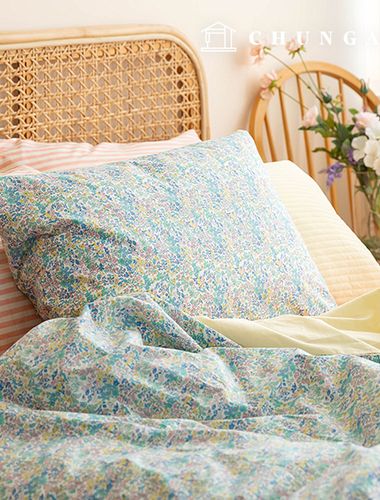 綿生地花柄フラワー生地20カウントフラム375