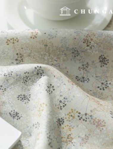 綿生地DTP花柄フラワー生地20カウントプチフラワー