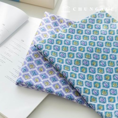 綿生地DTP花柄フラワー生地20カウントレトロブーケ2種