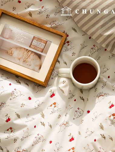 綿生地動物生地20カウントハッピーファーム395