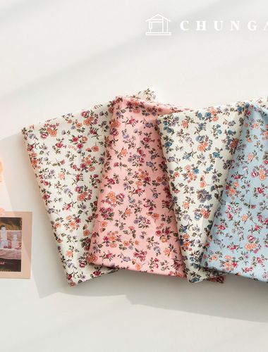 綿生地花柄フラワー生地20カウント 広幅ジョーイ4種