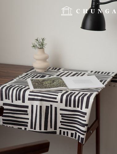 綿生地 キャンバス パタン生地 シンプルプラッド