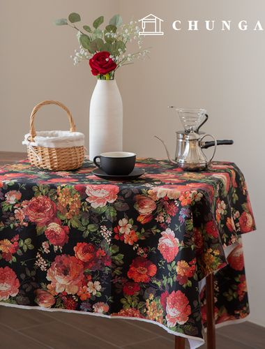 綿生地DTPオックスフォード広幅花花柄パタン生地ボールドブルーム