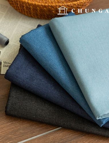 デニム生地スチールコットンジーンズ生地人形子犬服作り平織り生地バンバン1/8ヤード