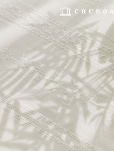 レース生地コットン花柄フラワーレース生地パンチング刺繍生地アンディナ