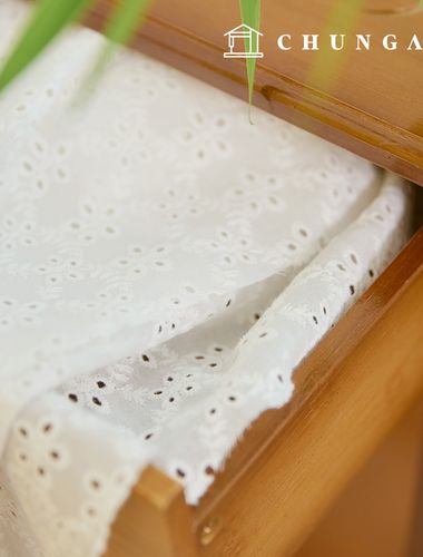 レース生地コットン花柄フラワーレース生地パンチング刺繍生地ペピタ