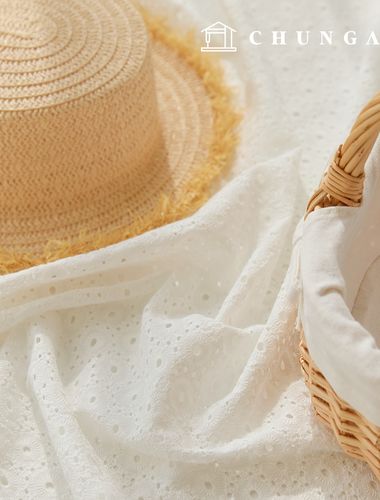 レース生地コットン花柄フラワーレース生地パンチング刺繍生地タンポポ