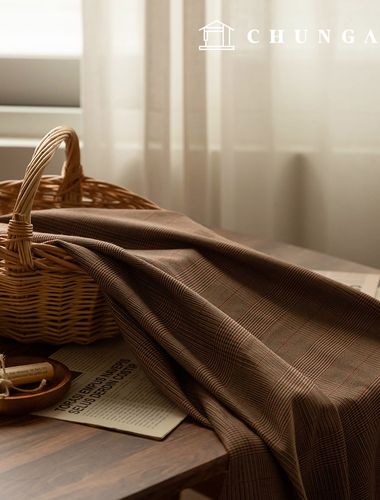 綿生地チェックパタン生地広幅クラシックハウンド