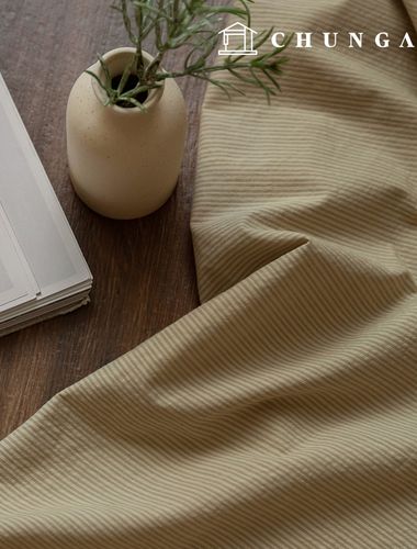 綿生地ストライプ パタン生地広幅コージードリーム2種