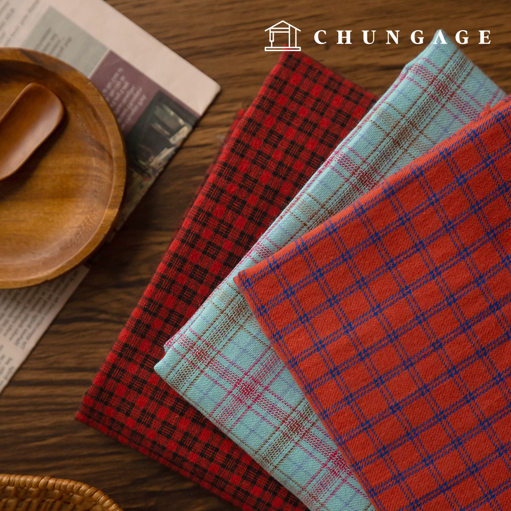 綿生地チェックパタン生地広幅タータンドリーム3種