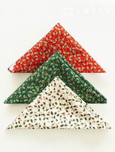 クリスマス生地パッケージ彫刻布コットン40カウントミニポイント3種パック155