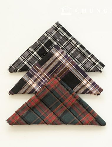 チェッククリスマス生地方り生地彫刻布パッケージコットン10カウントホリーチェック3種165