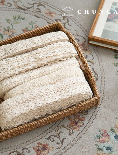 コットンレース生地リボンメッシシーポントーションレース布15ヤードフィル販売