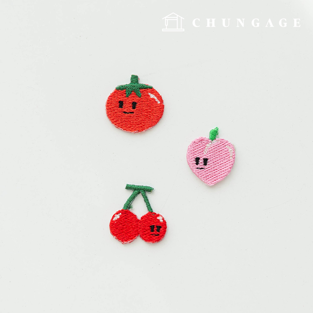 熱接着ワッペンミニ果物ワッペン3種