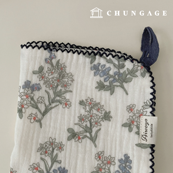 ヨル二重ガーゼ生地コットンフローラルメモリー