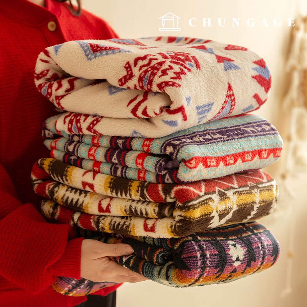 ウールループ 毛生地 フリース フェイクパー 冬生地 ノルディック パタン 広幅イタリア 4種