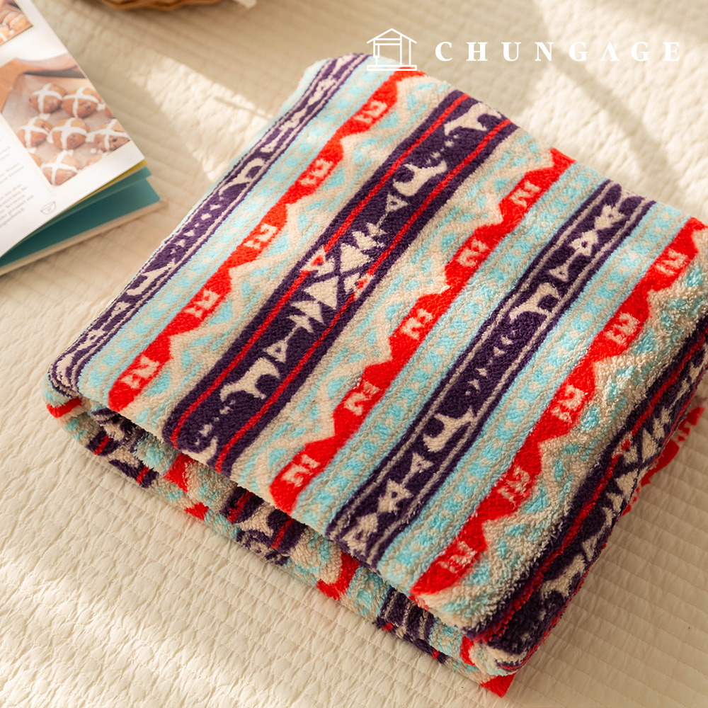 ウールループ 毛生地 フリース フェイクパー 冬生地 ノルディック パタン 広幅セラ