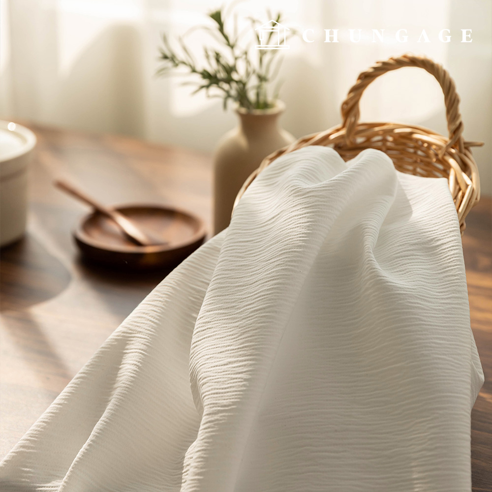 コットンポリ混紡ガーゼ 平織り衣類生地 広幅ラベナ