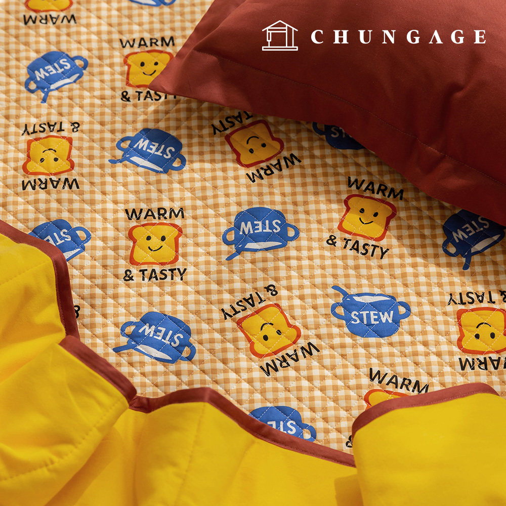 キルティング生地 コットンチェック生地 ビンテージ生地 20 カウントトースト＆シチュー