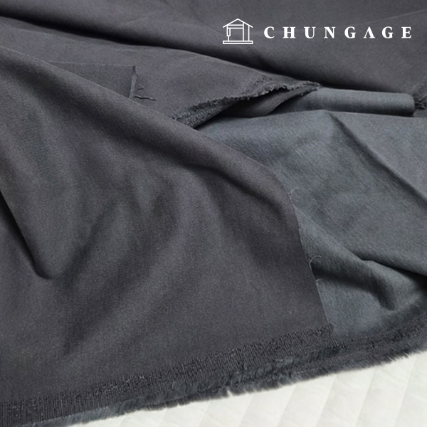スパン生地起毛衣類布バイオウォッシュコットン20カウントチャーコール