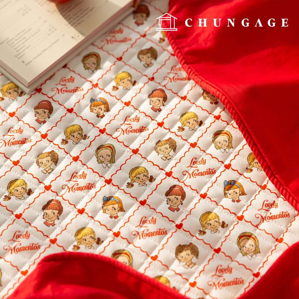キルティング生地コットン20カウントDTPキャラクターヌービング布ラブリーモーメント