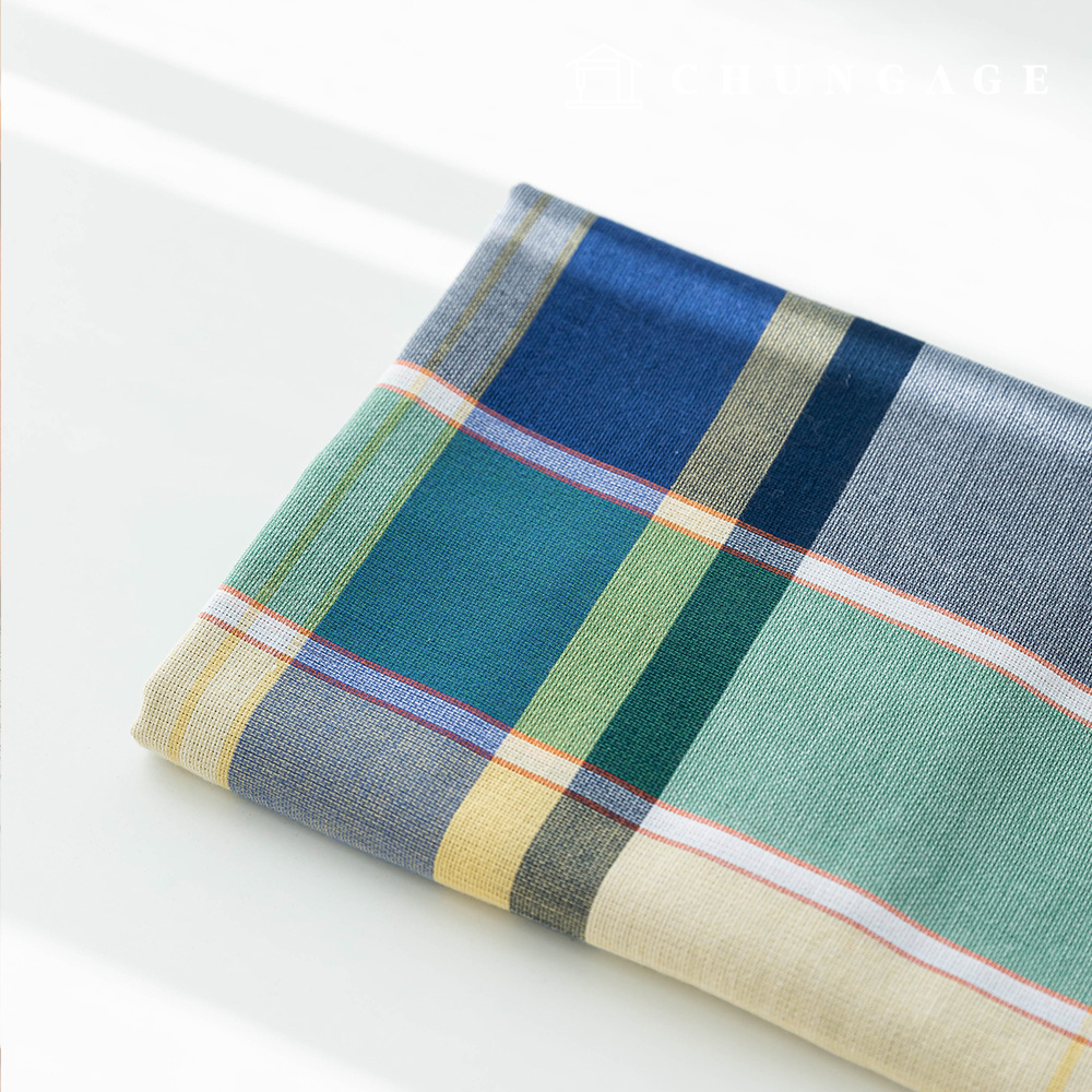 綿生地チェック 先生生地広幅ゼリーチェック