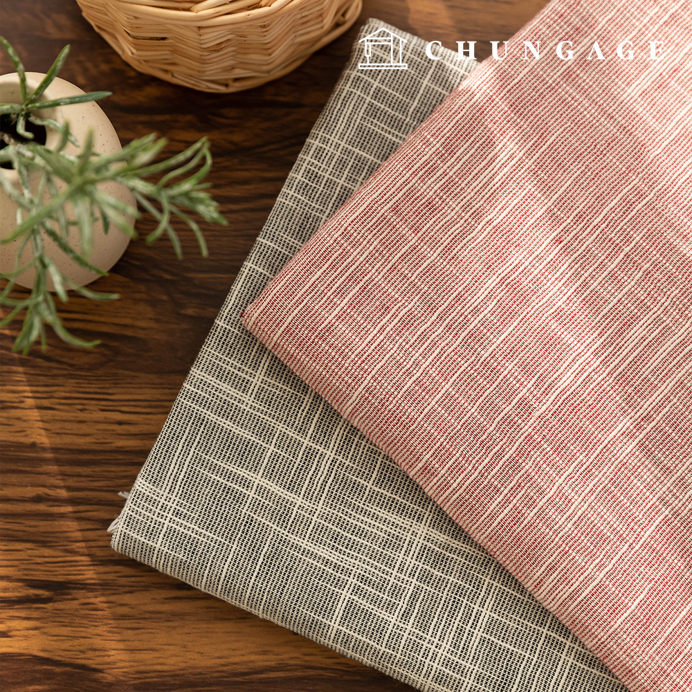 綿生地チェック 先生生地広幅 シンプルガーゼ2種