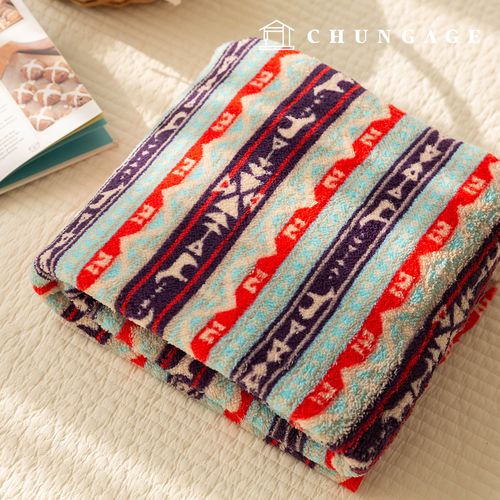 ウールループ 毛生地 フリース フェイクパー 冬生地 ノルディック パタン 広幅セラ