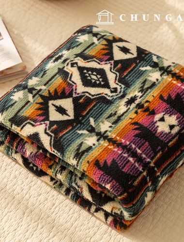 ウールループ 毛生地 フリース フェイクパー 冬生地 ノルディック パタン 広幅 ゴメス