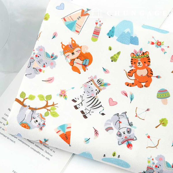 環境にやさしい抗菌抗炎症団E-DTPコットン20カウントアニマルインディアン