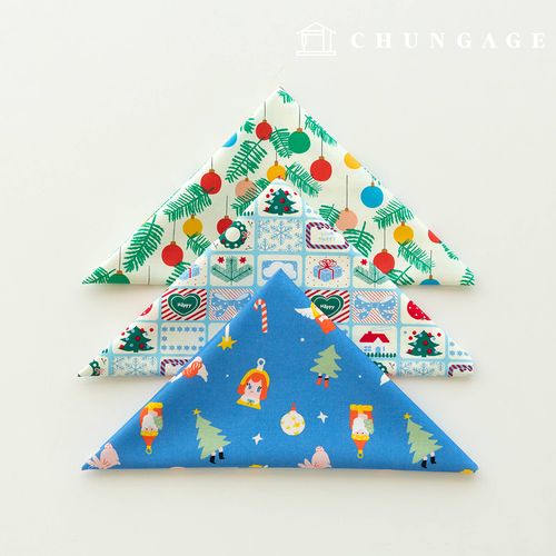 生地パッケージクリスマス生地方言葉葉パタン生地人形子犬服作り3種170