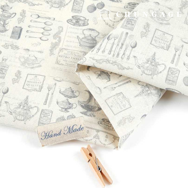 リネン生地 コットンリネン 11 カウント 環境にやさしい E-DTP 綿麻 広幅バロックプレート ホワイト