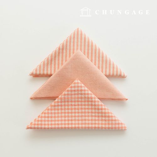 生地パッケージ チェック 4mm さくらんぼ生地 コットンウォッシング 平織り彫刻布 メラン 3種 018 ジンピンク