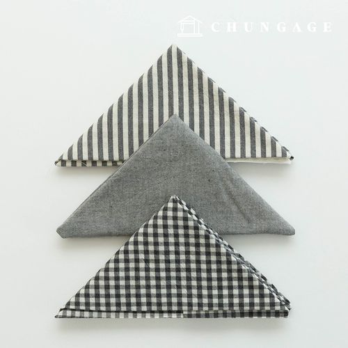 生地パッケージ チェック 4mm 方言 生地 コットン 平織り 人形 子犬 服作り メラン 3種 025 濃い灰色