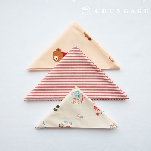 生地パッケージ動物コットン生地クマストライプ彫刻布3種090