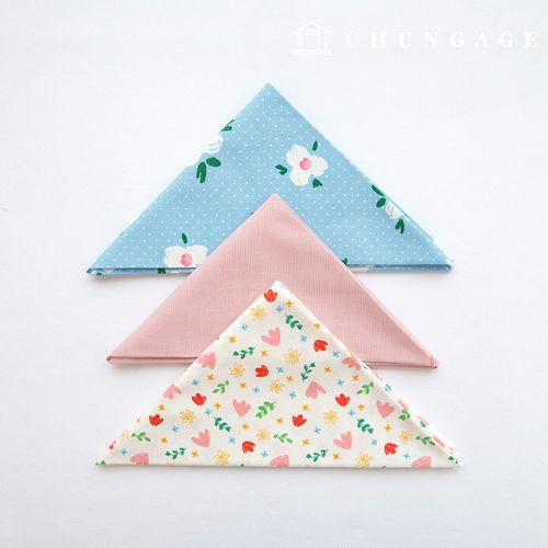 生地パッケージフラワー生地花柄布スカイピンク彫刻布3種097